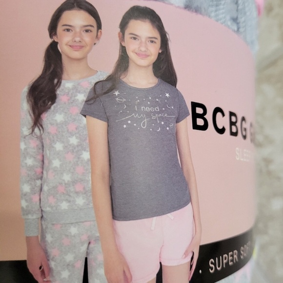BCBG Girls Sleep Set Pajamas Lounge Wear NWT 4 Piece Set Size Large 14 - 16 - Picture 2 of 8